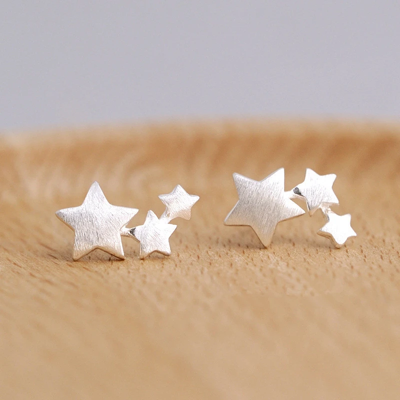 925 sterling silver Star Stud Earrings