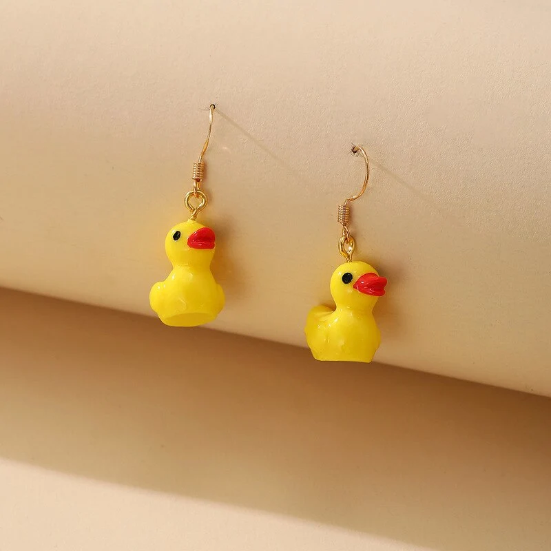 Fashion Sweet Little Yellow Duck Earrings