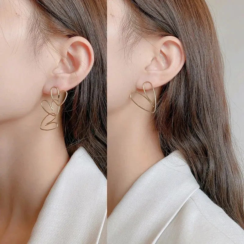 Love asymmetric earrings