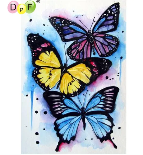 DIY Butterfly 5d Square Home Decoration Diamond Embroidery Crafts Pattern, Beaded Needlework Diamond Mosaic