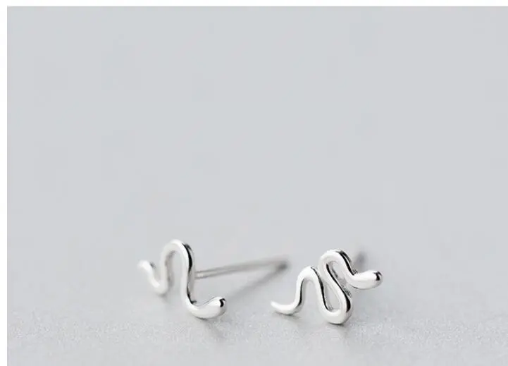 Stylish serpentine ear nail personality wave studs