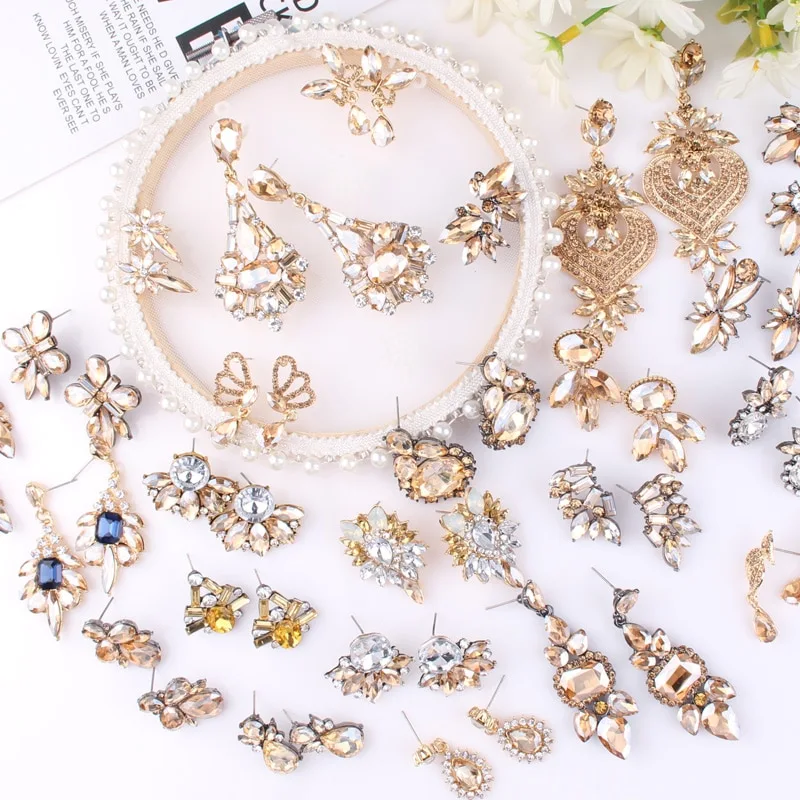 Alloy champagne Earrings