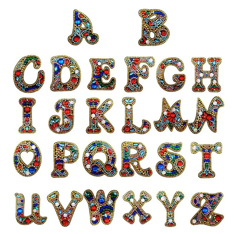 Single Alphabet Letters | Key Chains | Diamond Painting