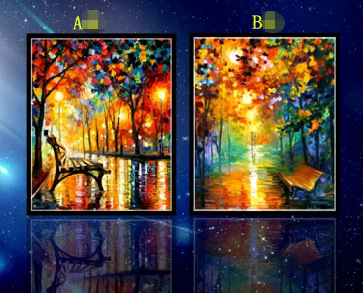 Diamond Painting Square Full Diamond Brick Painting New Living Room Landscape Diamond Cross  Ight View Rainy Night Street Scene