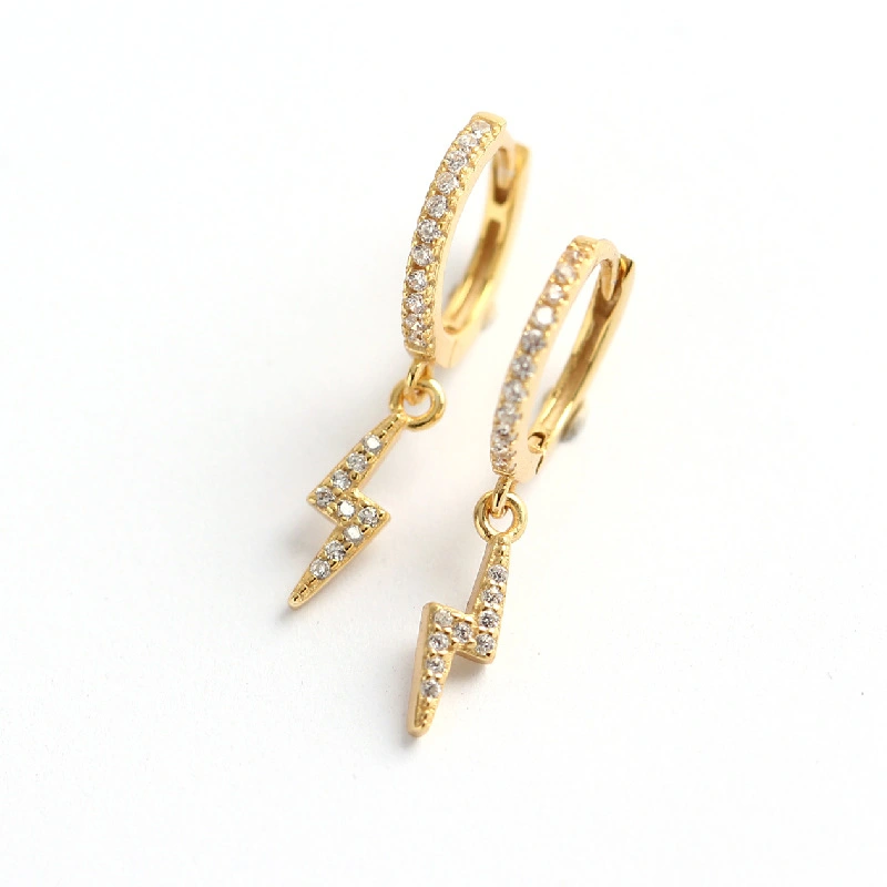 Thunder and lightning all-match earrings