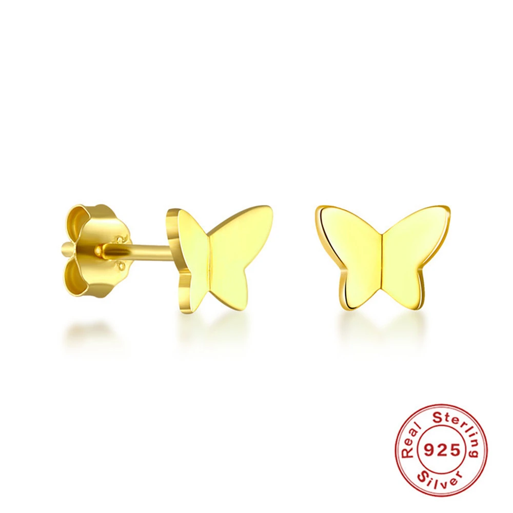 Sterling Silver Butterfly Stud Earrings