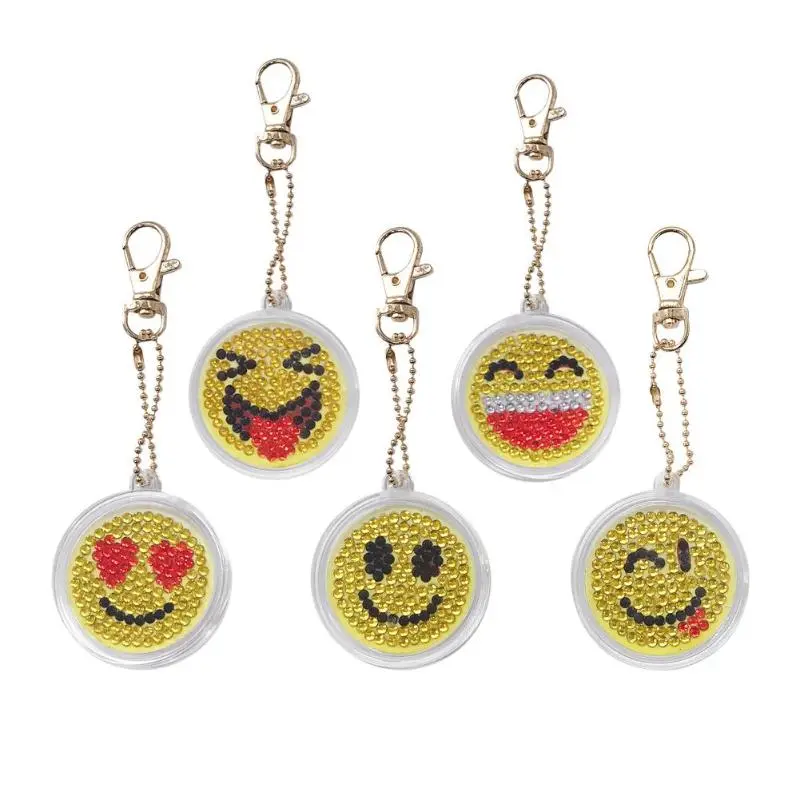 Emoticon bag diamond painting keychain DIY