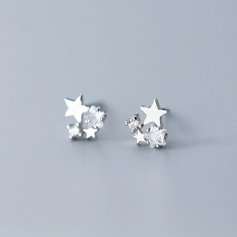 Temperament five-pointed star stud