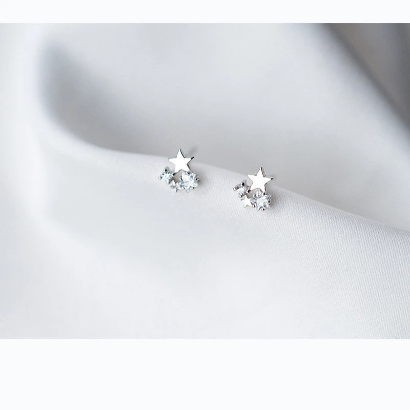 Temperament five-pointed star stud