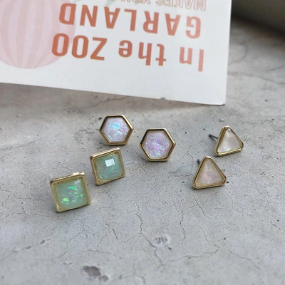 Laser Geometric Colorful Earrings