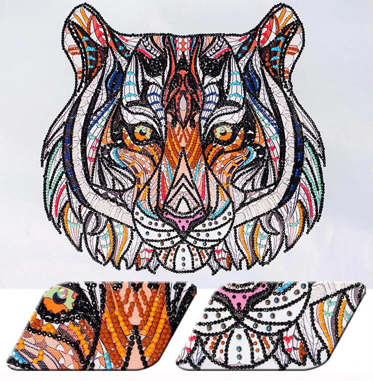 Mit Perlen - Der Tiger - Diamond Painting