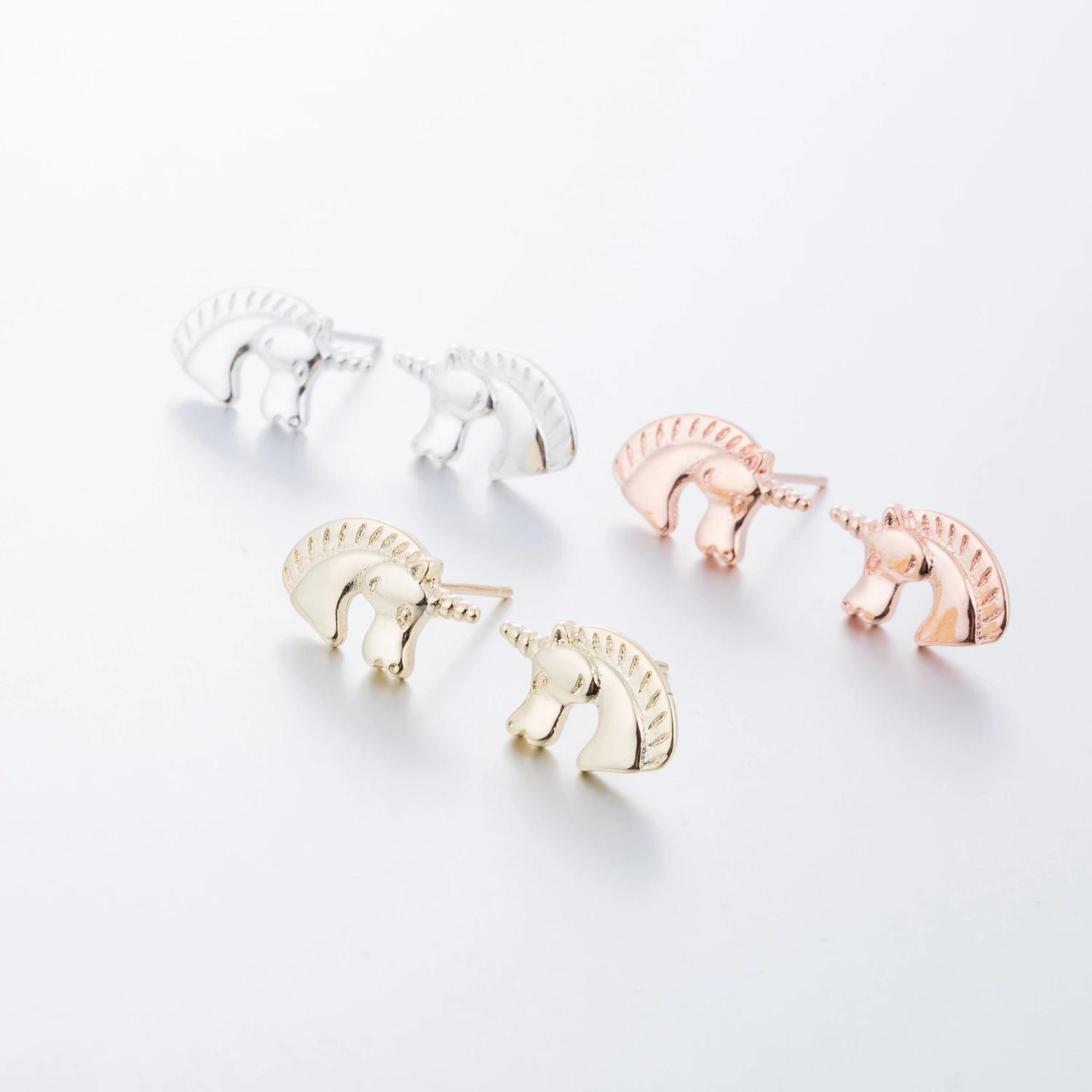 Europe and the United States foreign trade hot unicorn earrings mini cute simple wild animal earrings