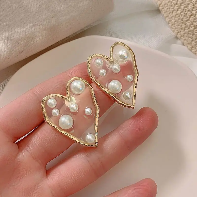 Exaggerated transparent earrings