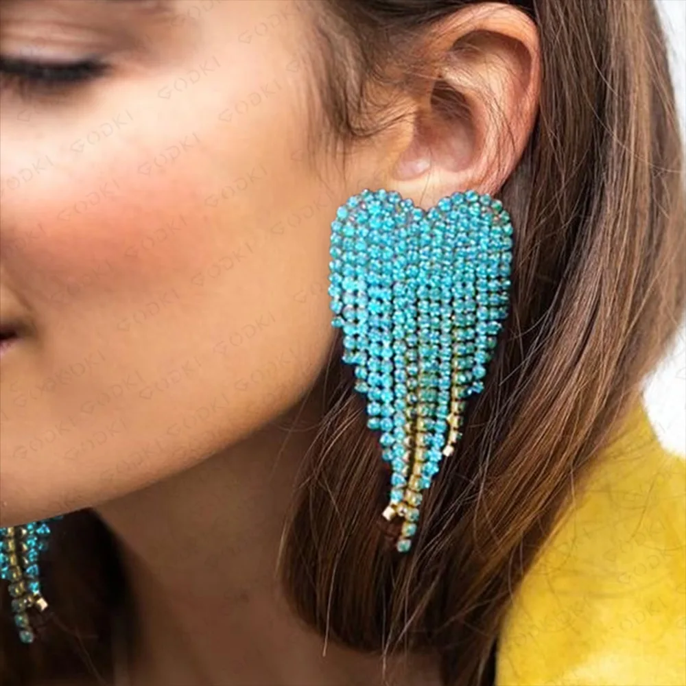 Love tassel earrings