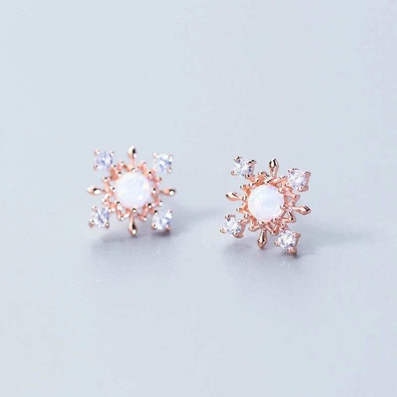 Snowflake earrings temperament