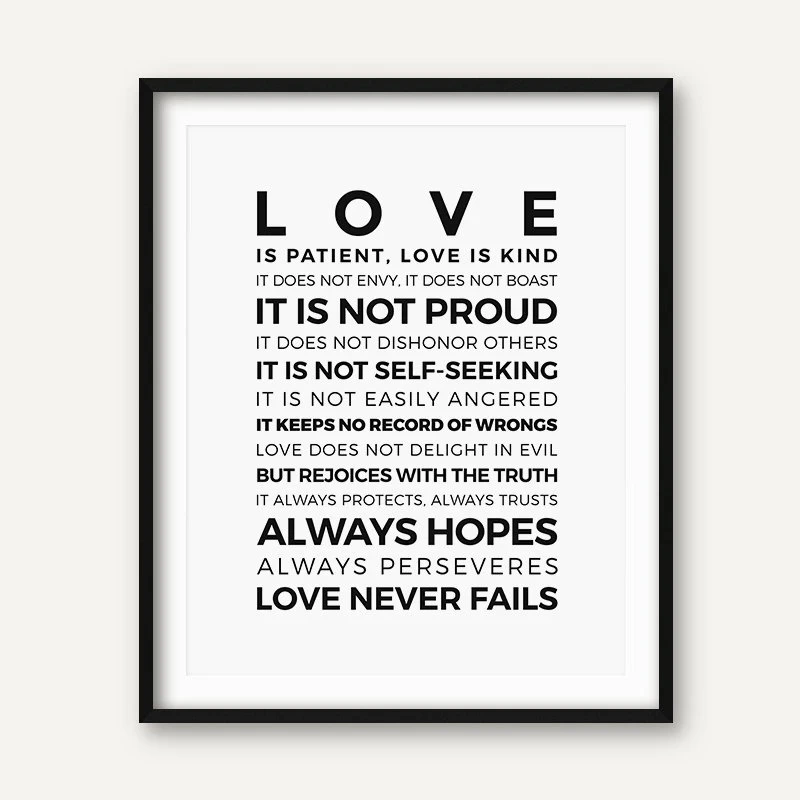 Love is Patient Love is Kind Print