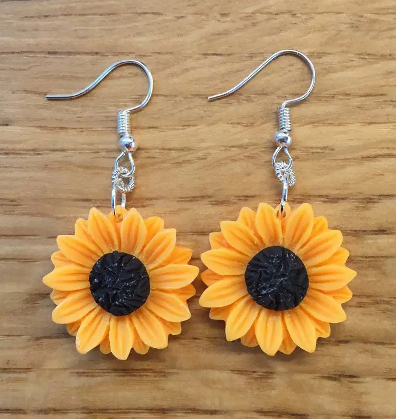 Fashion Retro Mori Super Sunflower Earrings