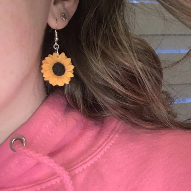 Fashion Retro Mori Super Sunflower Earrings