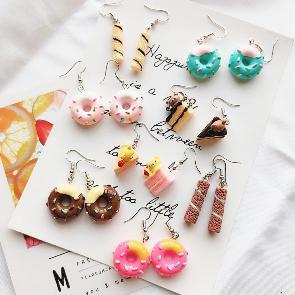 Donut hand made earrings