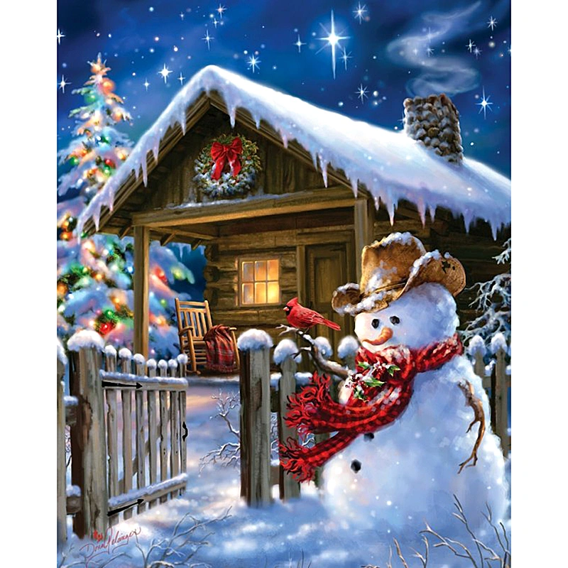 5D DIY diamond embroidery Christmas house diamond painting Cross Stitch full square drill Rhinestone mosaic home decoration