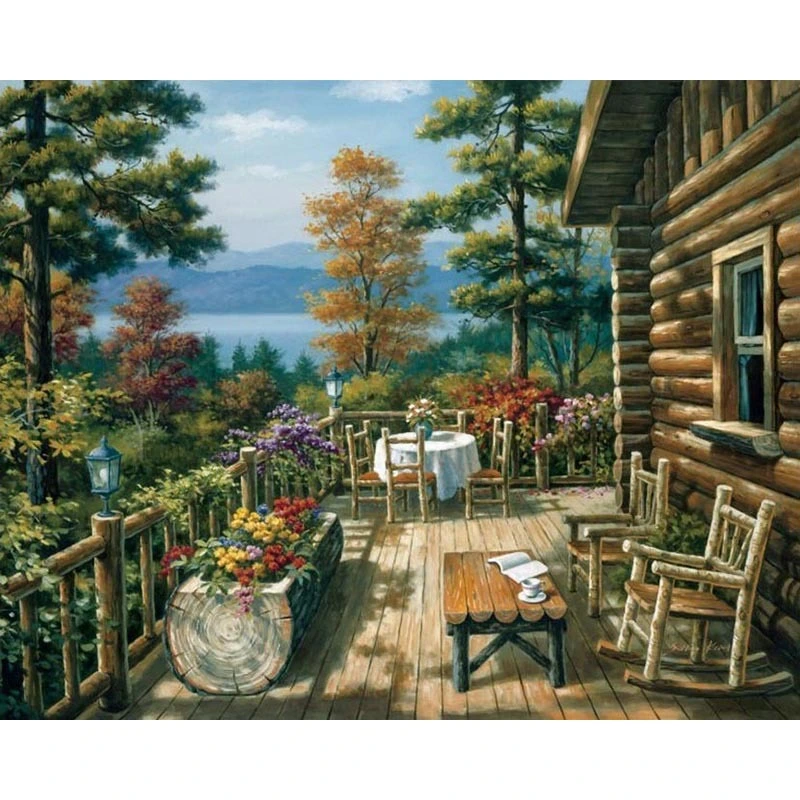 DIY digital oil painting wholesale landscape 4050