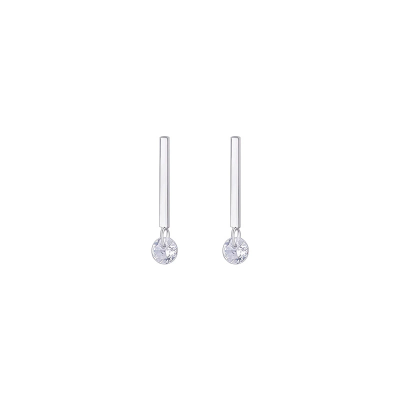 S925 sterling silver jewelry simple personality earrings