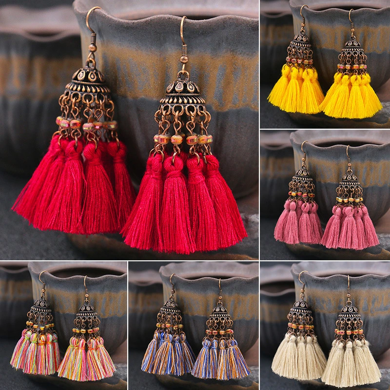 Vintage hollow alloy earrings