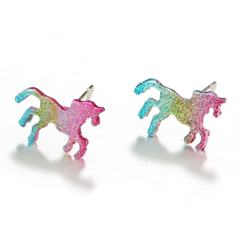 Glitter pony stud