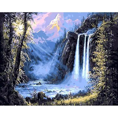 Waterfall painting