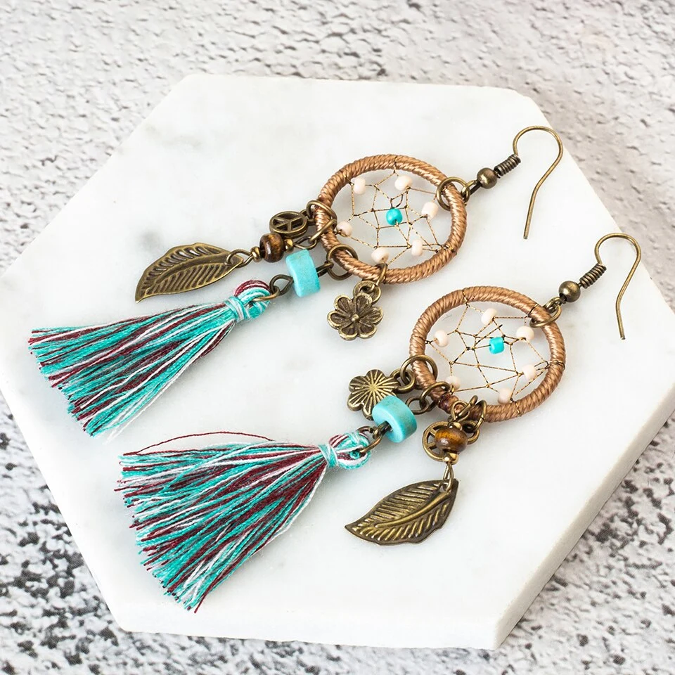 Tassel alloy earrings