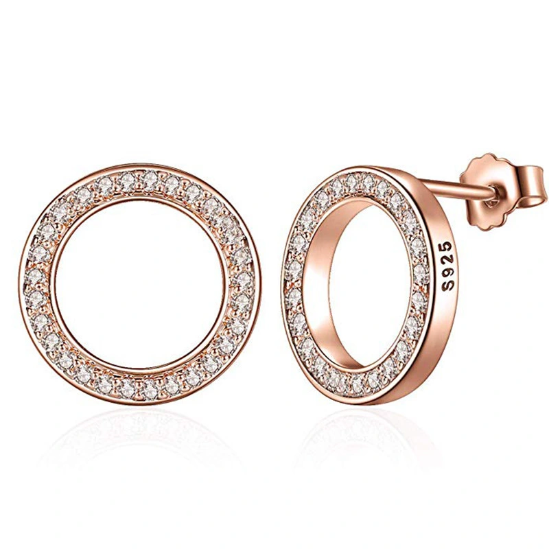 Round circle earrings