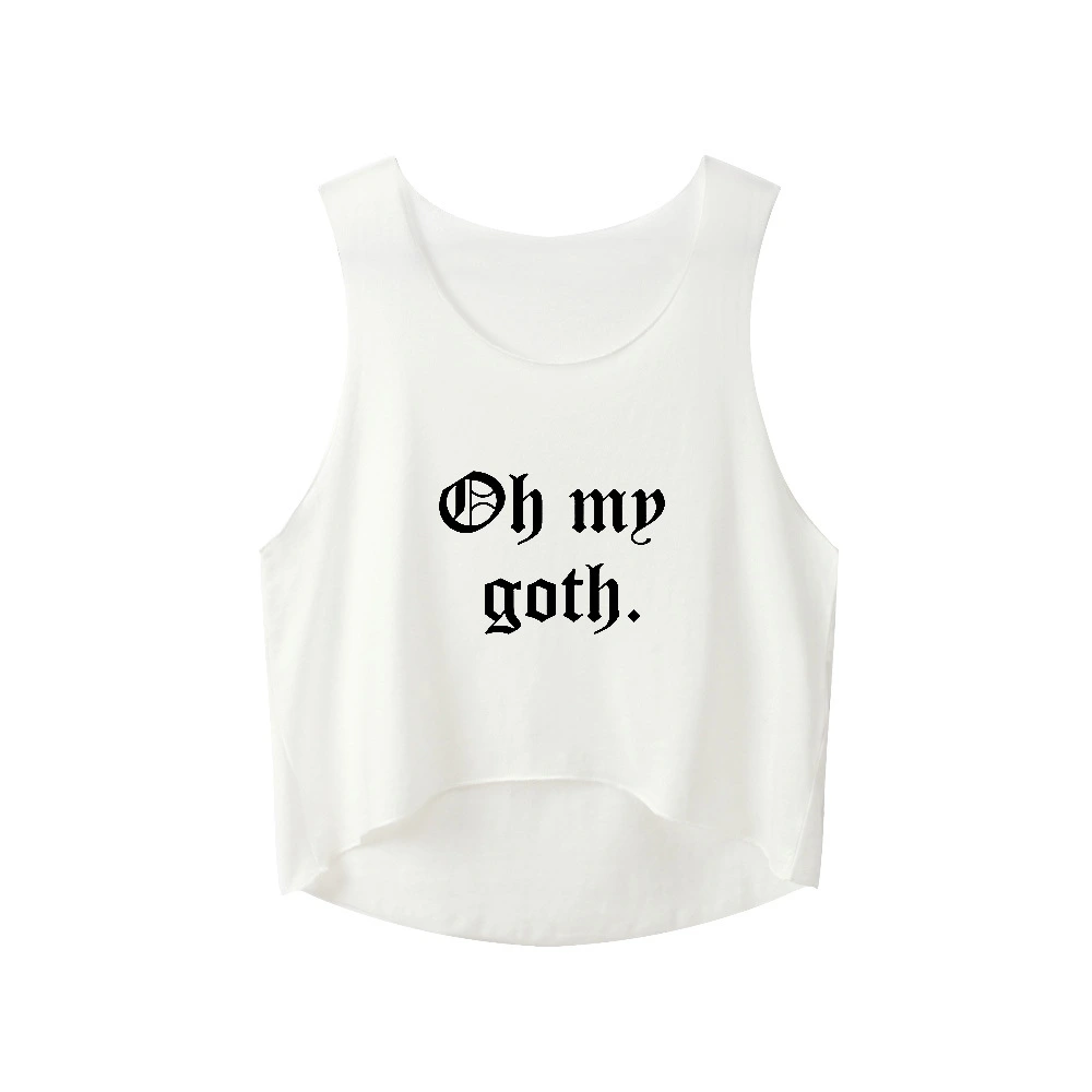 Summer New Style Short Front And Back Long Cotton Vest Top Casual All-Match