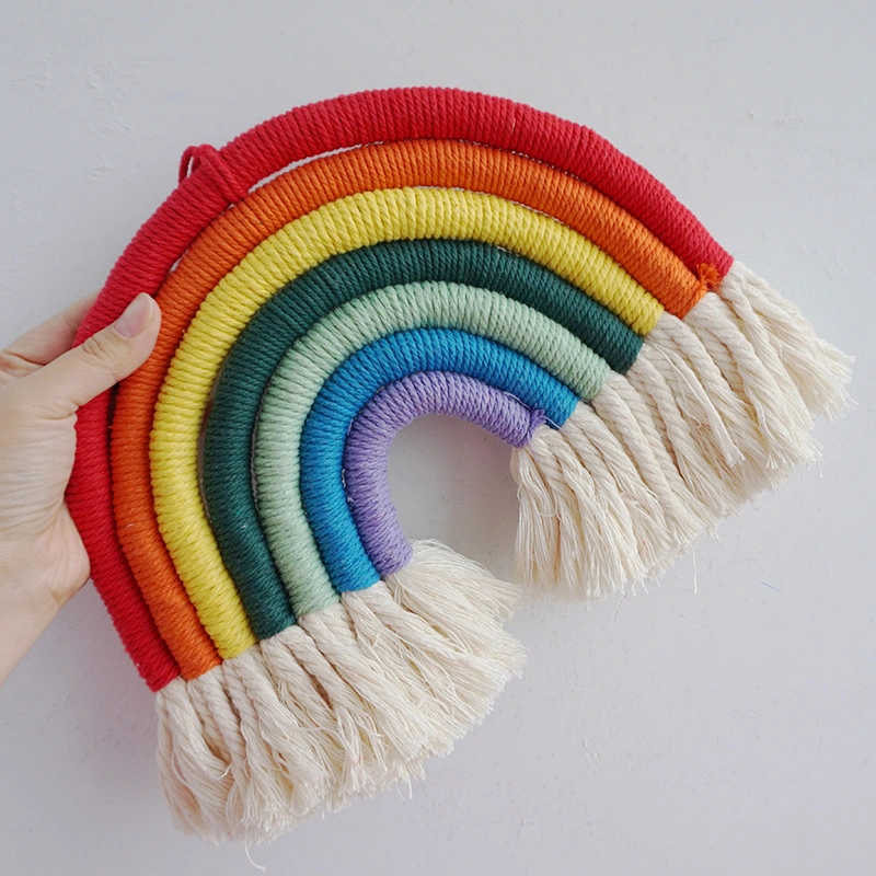 Children's room pendant hand-woven rainbow pendant