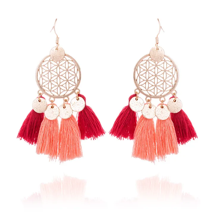 Tassel Earrings Dreamcatcher Sequin Earrings