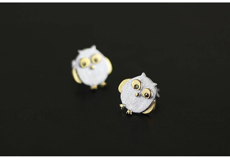 Owl Sterling Silver Earrings