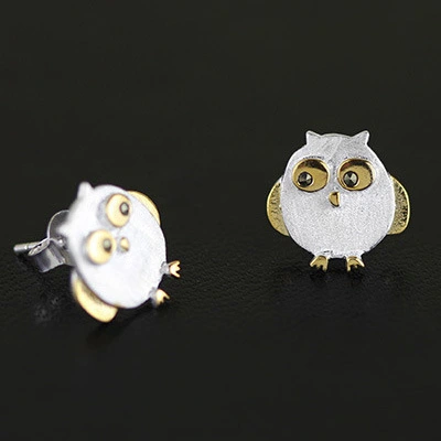 Owl Sterling Silver Earrings