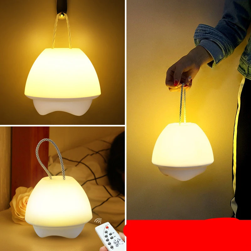 Night Light Switch Remote Control Bedside Table Lamp Eye Protection