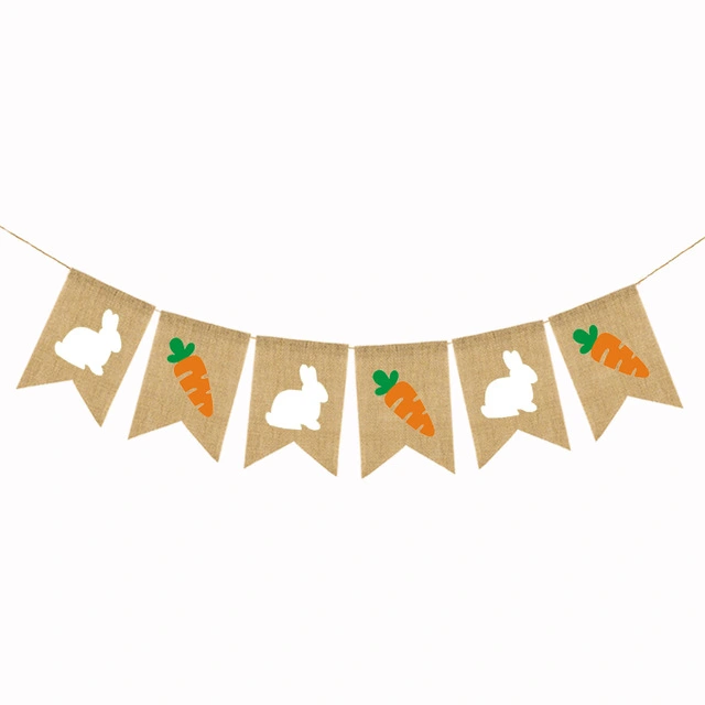 Easter Burlap Swallowtail Flag Pull Flag