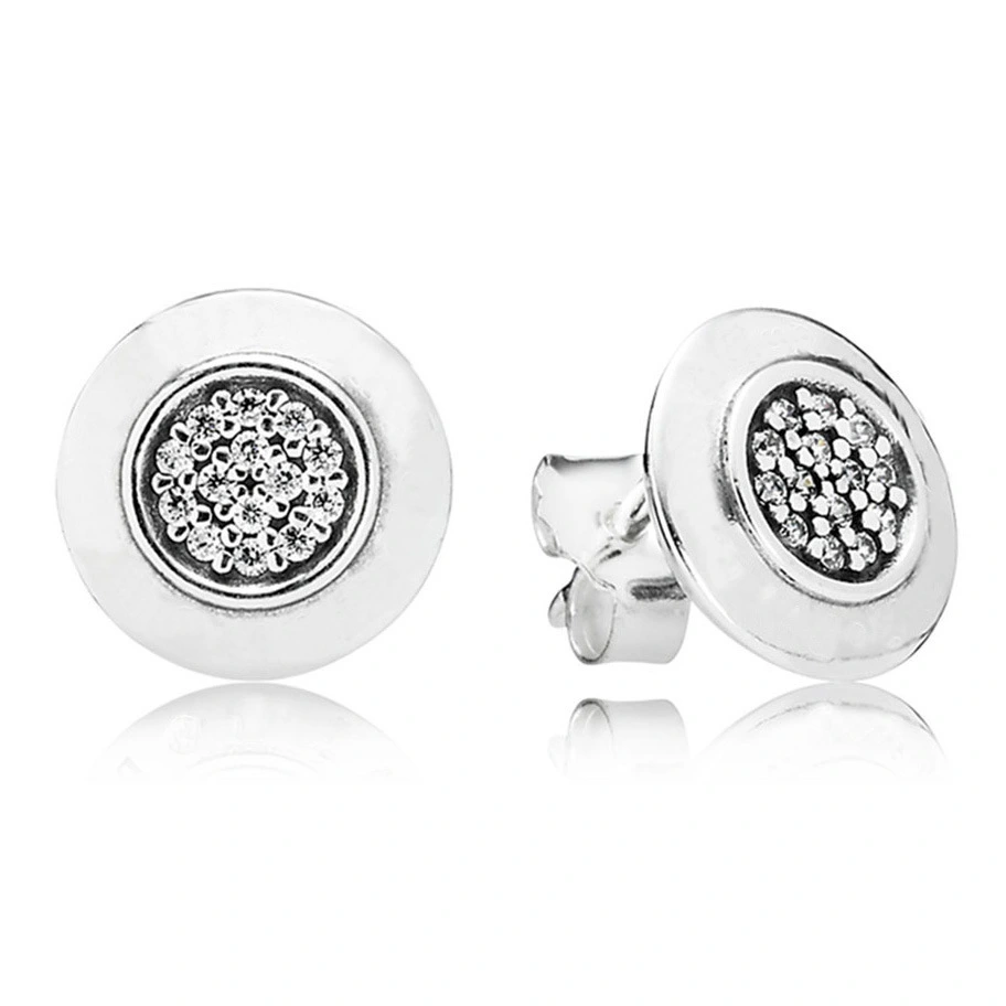 Stylish Hollowed-out Diamond-studded Earrings