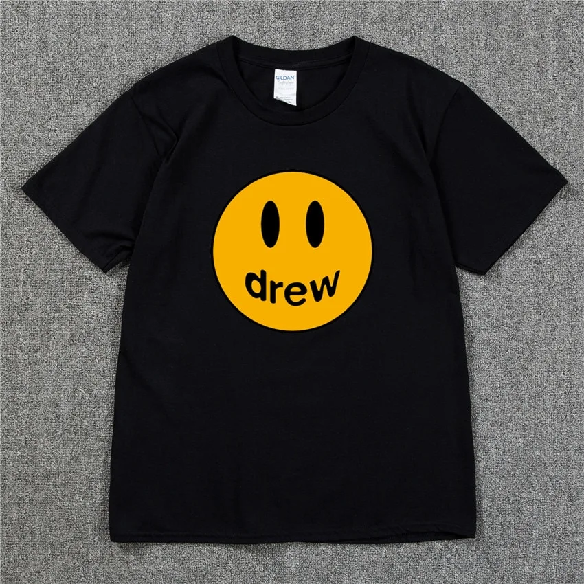 Smiley printed men's short sleeve T-shirt