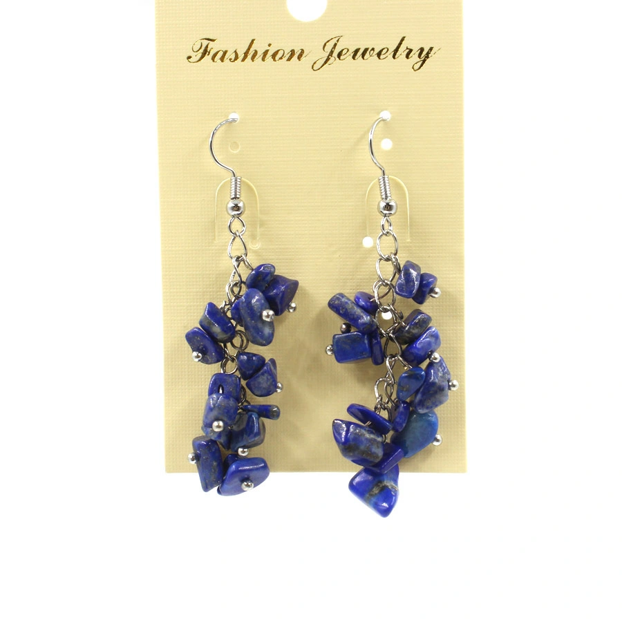 Natural crystal gravel earrings