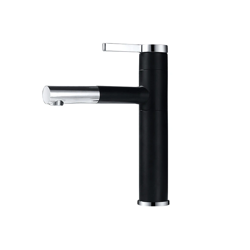 Household Washbasin Black Faucet White Splash-Proof Water