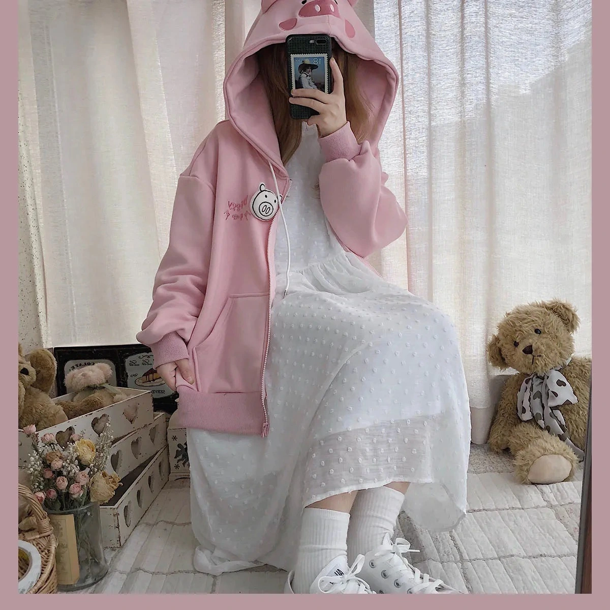 Korean Style Plus Fleece Sweater