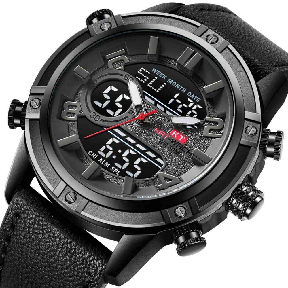 Engraved KAT-WACH cross-border new men's high-end sports watch waterproof luminous quartz watch men