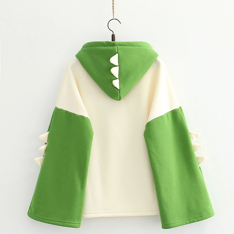 Cute dinosaur high school student Plush Hoodie