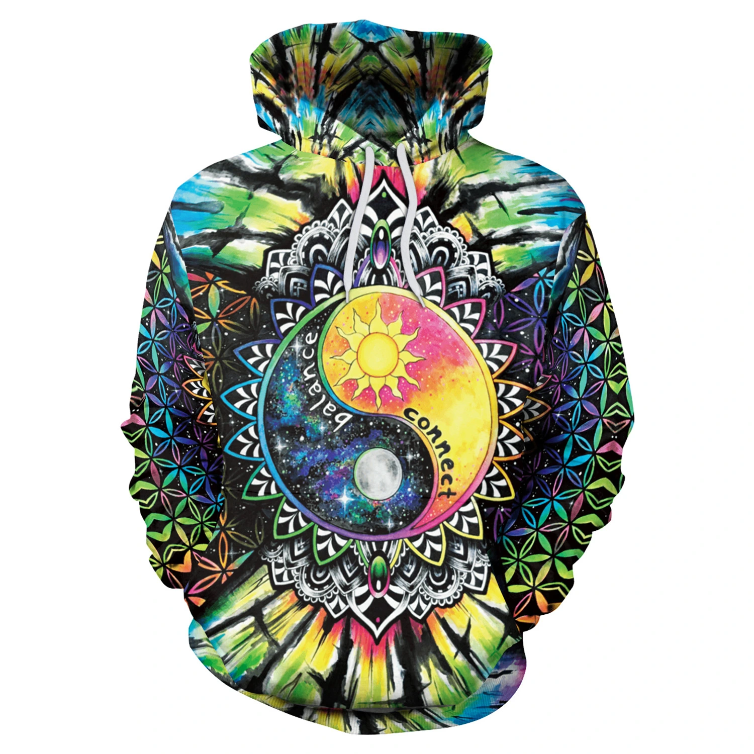 Ladies printed loose sweatshirt