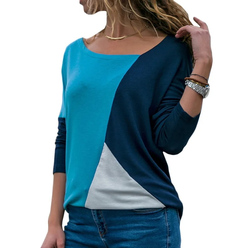 Stitching long sleeve t-shirt