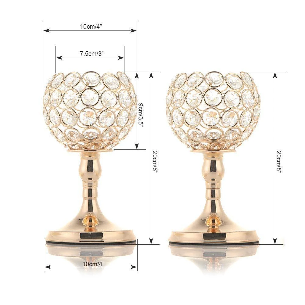 Electroplated gold candlestick