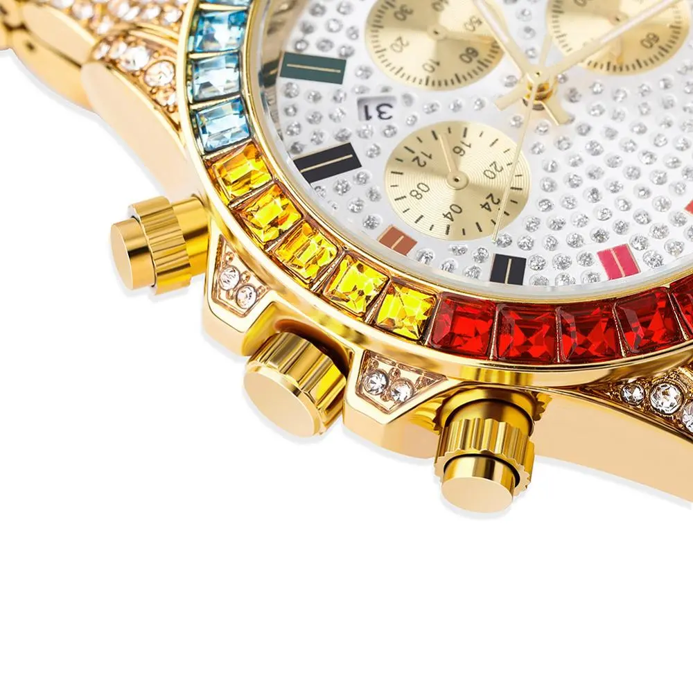 Multi-dial hip-hop watch