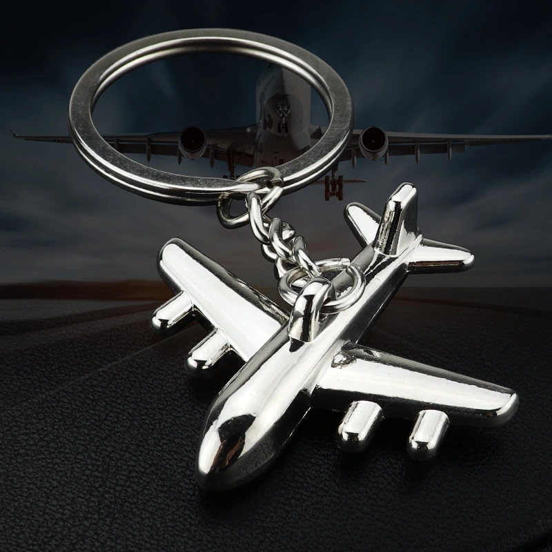 Metal airplane key chain